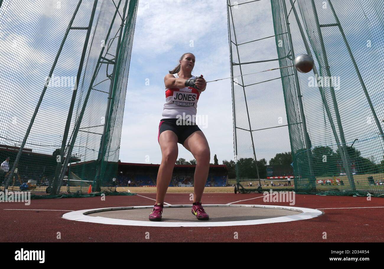 Great Britain's Christina Jones competes in the Women's Hammer Throw