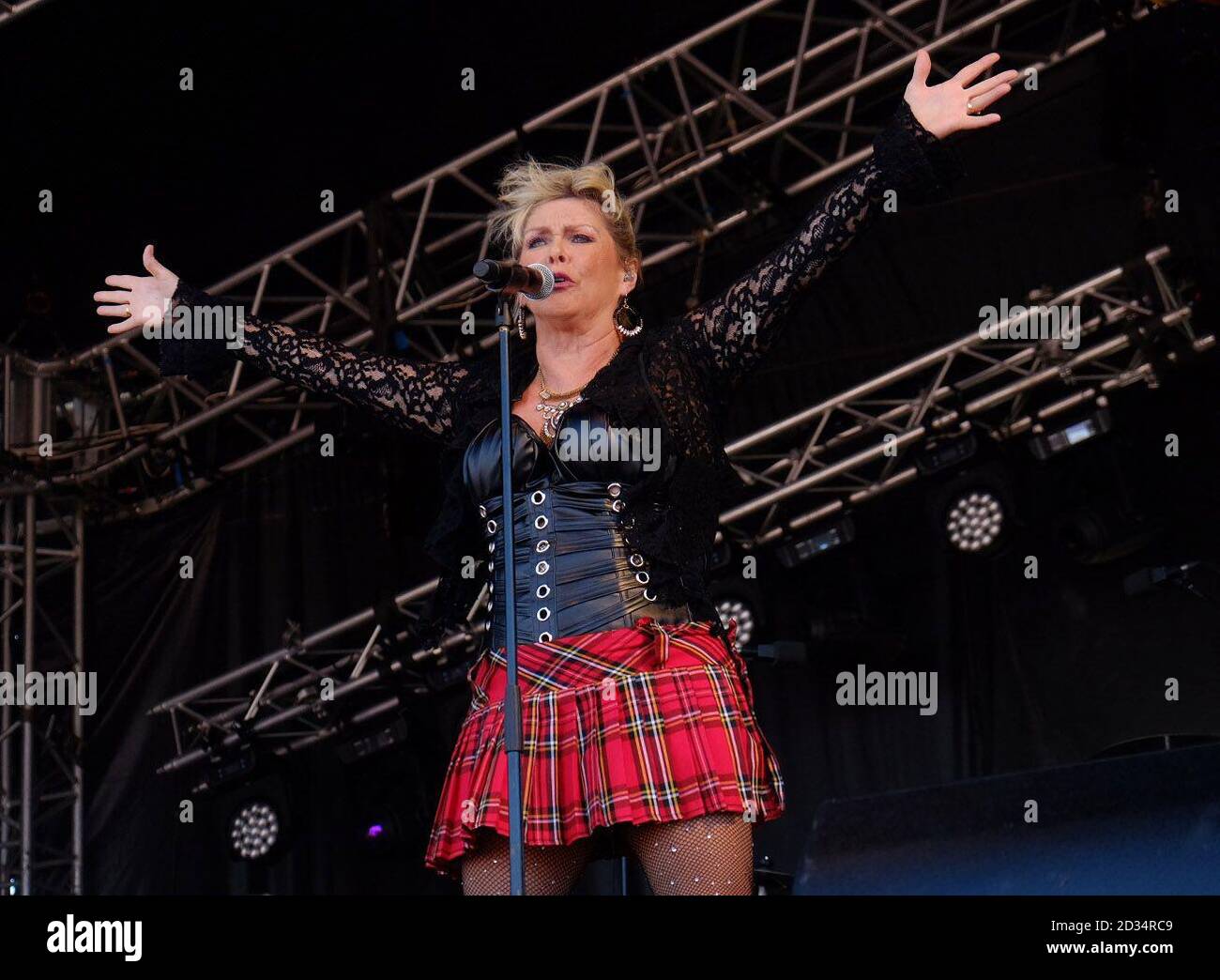 Cheryl Baker of The Fizz performing at South Tyneside Festival in Bents