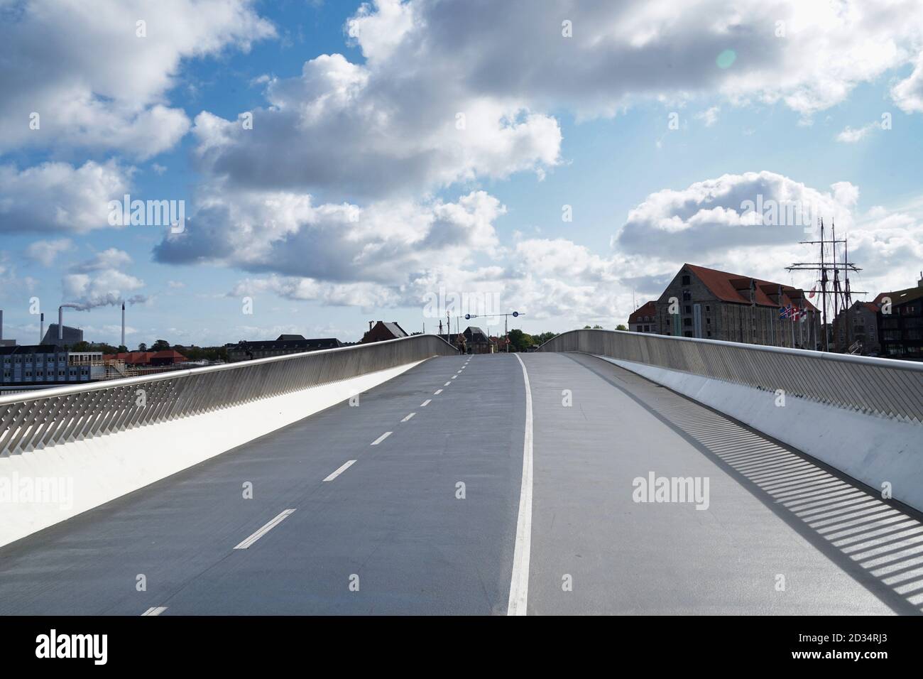 Copenhagen, Europe, bridge for pedestrians and bikers only, Inderhavnsbroen Stock Photo