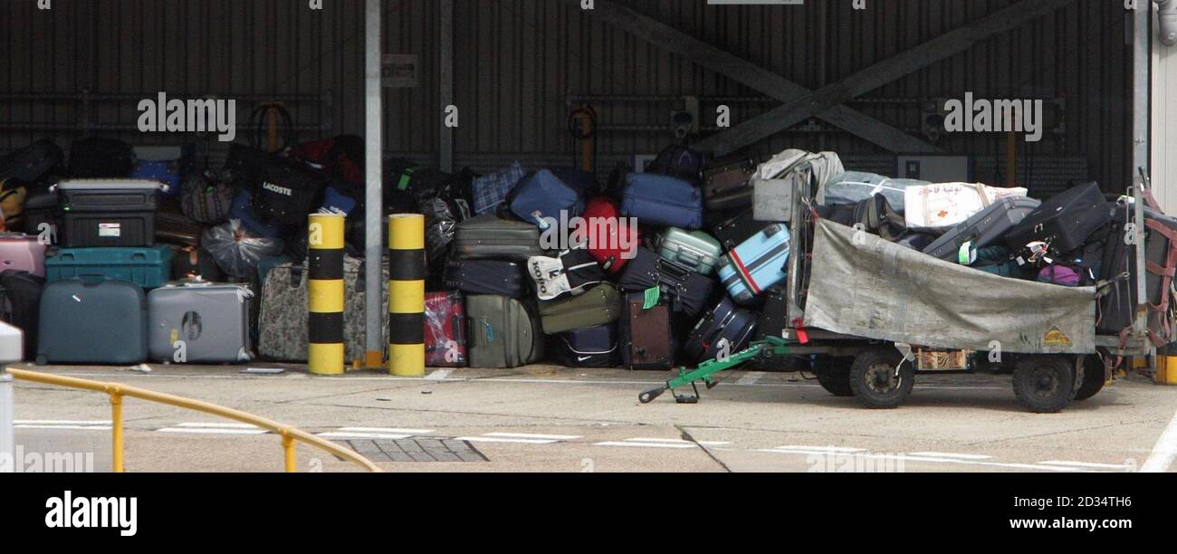 Baggage at Heathrow Airport today Stock Photo Alamy