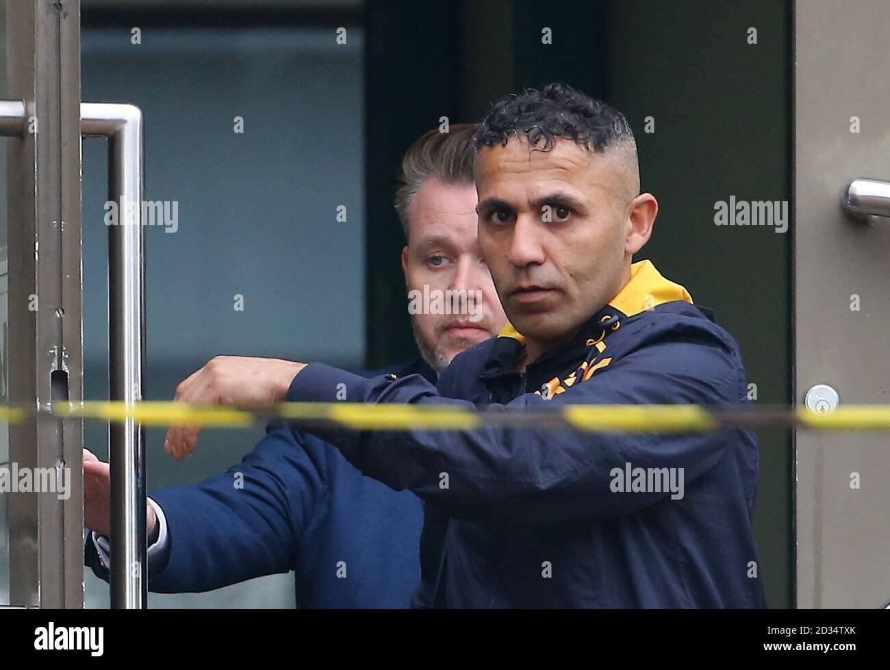 Zinden Ahmed leaves Maidstone Crown Court in Kent where he is charged with conspiracy to assist unlawful immigration from Calais into the UK between March and May 2016. Stock Photo