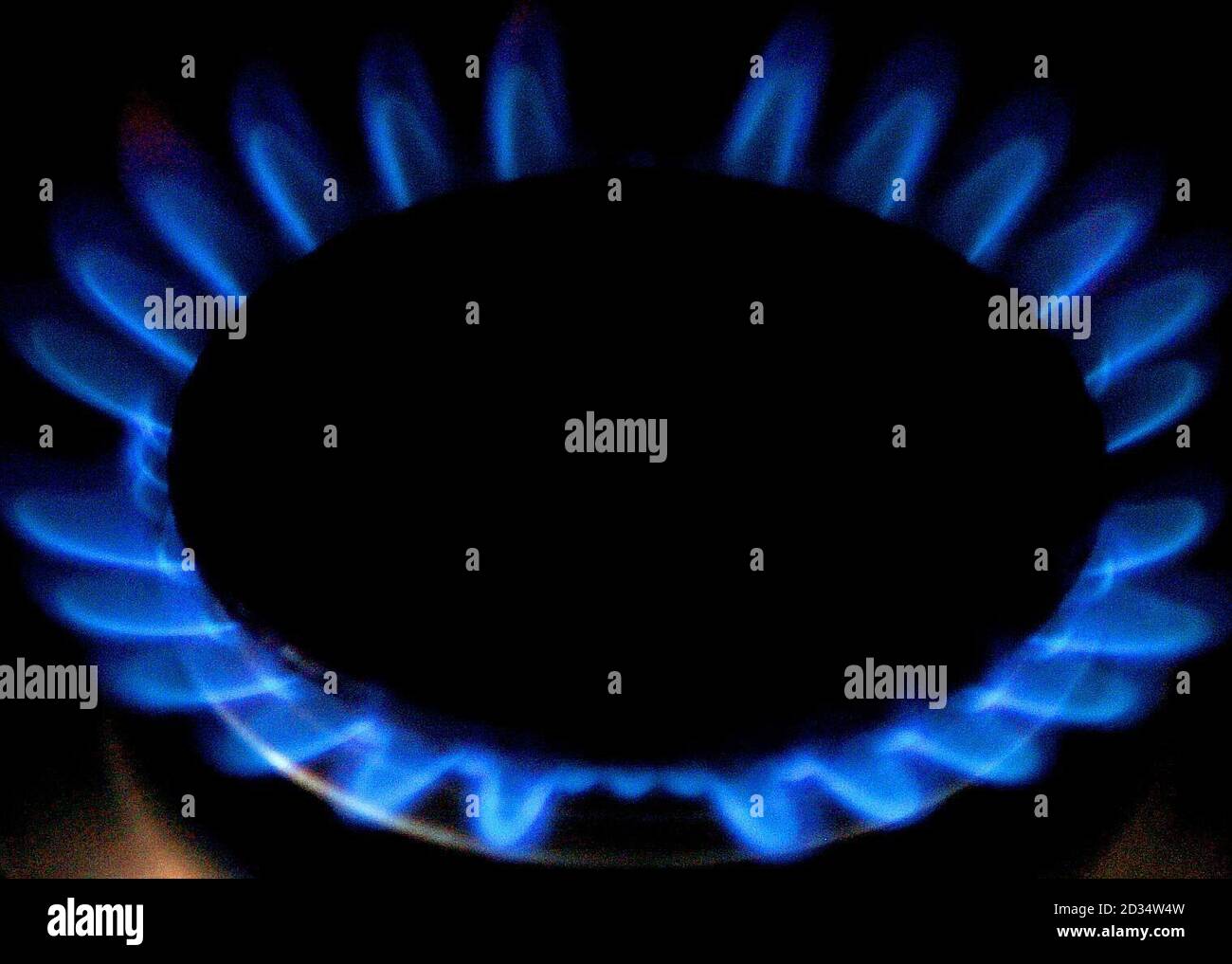A generic view of a gas ring as millions of UK homes are facing higher