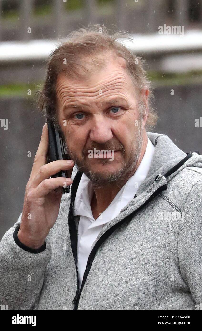 Ray Weatherall arrives at Maidstone Crown Court in Maidstone, Kent where his wife, Hayley Weatherall, is due to be sentenced for conspiracy to murder after trying and failing to kill him with the help of two others, Glenn Pollard and his daughter Heather Pollard. Stock Photo