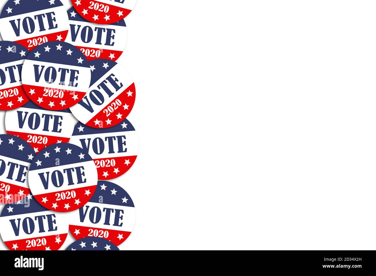 Presidential election 2020 in the United States. Icon for voting in elections. Presidential elections in the United States of America. Voting buttons Stock Photo