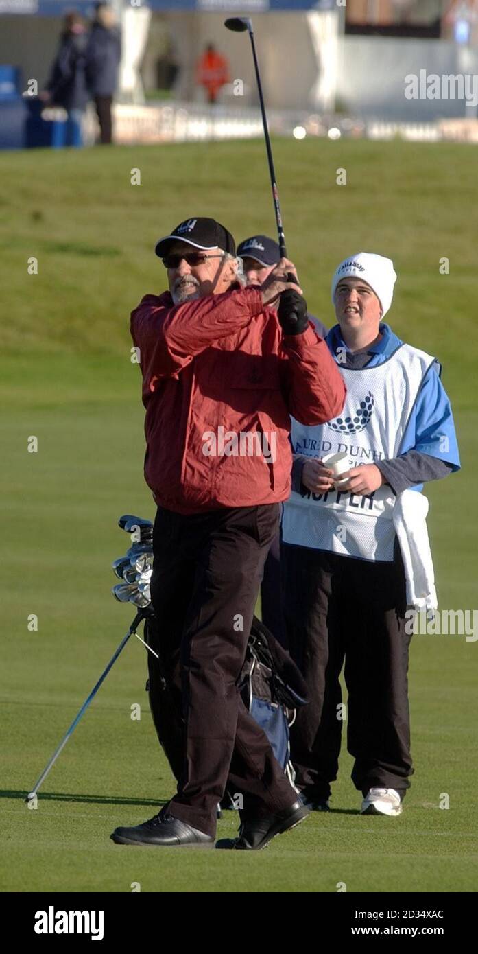 Dennis Hopper during the Dunhill Links Championship at Carnoustie Golf Course, Teyside. Stock Photo