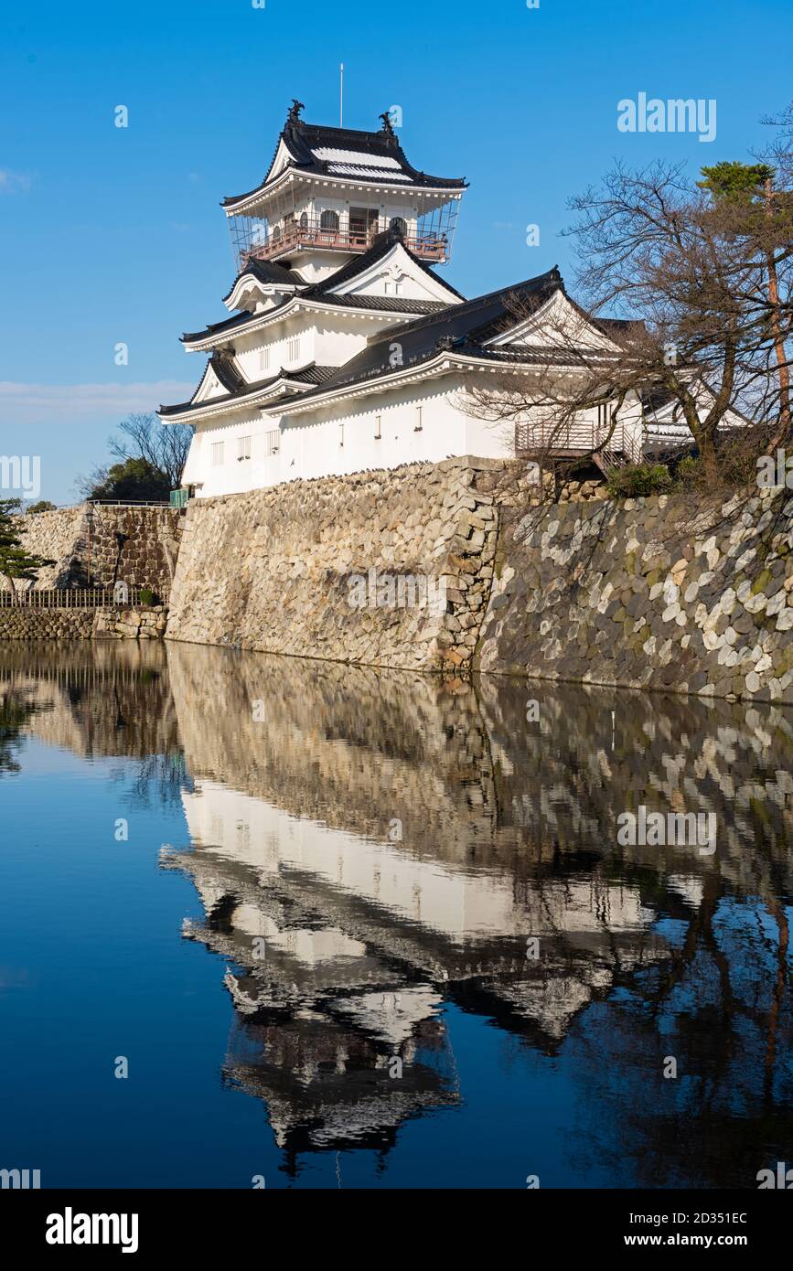 Toyama, Japan at Toyama Castle from the moat. Stock Photo