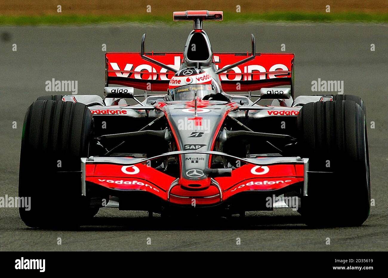 Spain's Fernando Alonso driving a McLaren Mercedes during first practice  for the British Grand Prix at Silverstone, Northamptonshire Stock Photo -  Alamy
