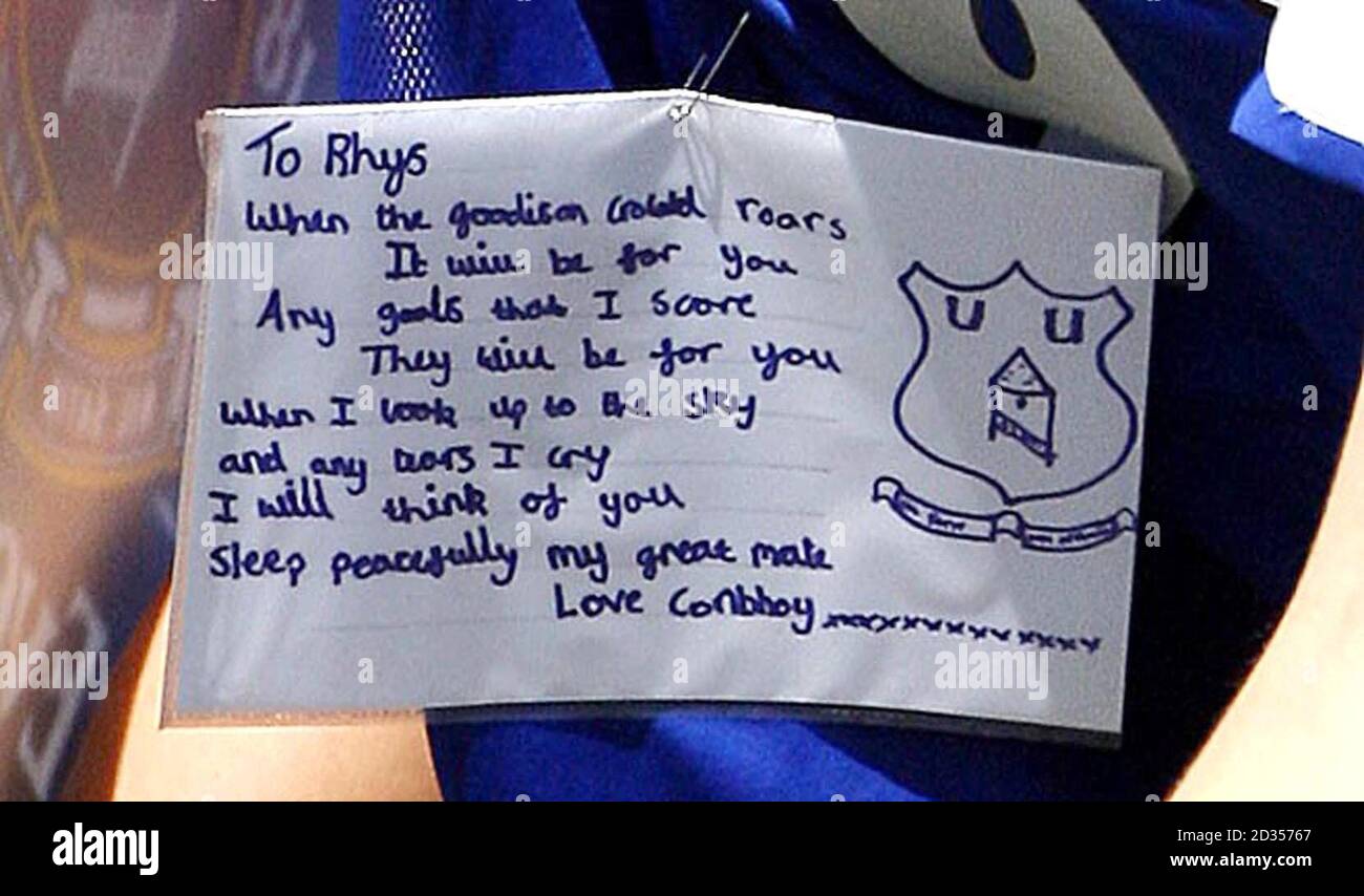 A moving message left outside the Fir Tree pub in Croxteth, Liverpool