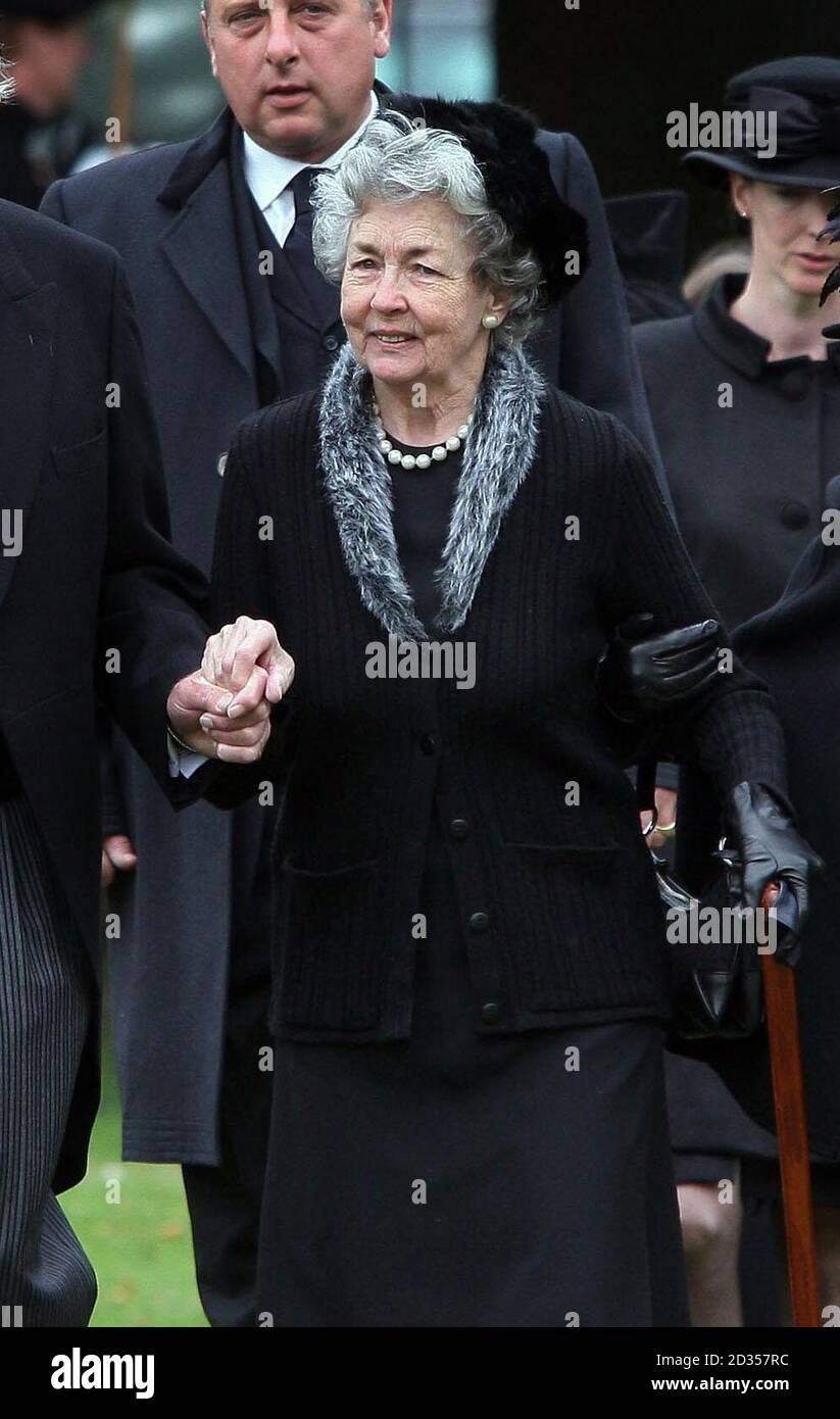 The Duchess of Buccleuch arrives for the funeral of the Duke of ...