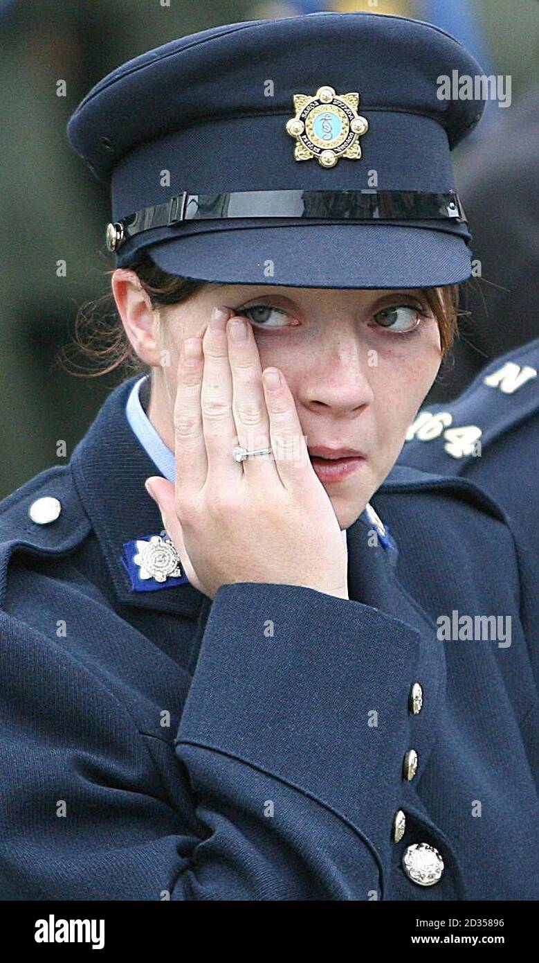 Gardai at the funeral of firefighter Brian Murray in Bray Co.Wicklow. Stock Photo
