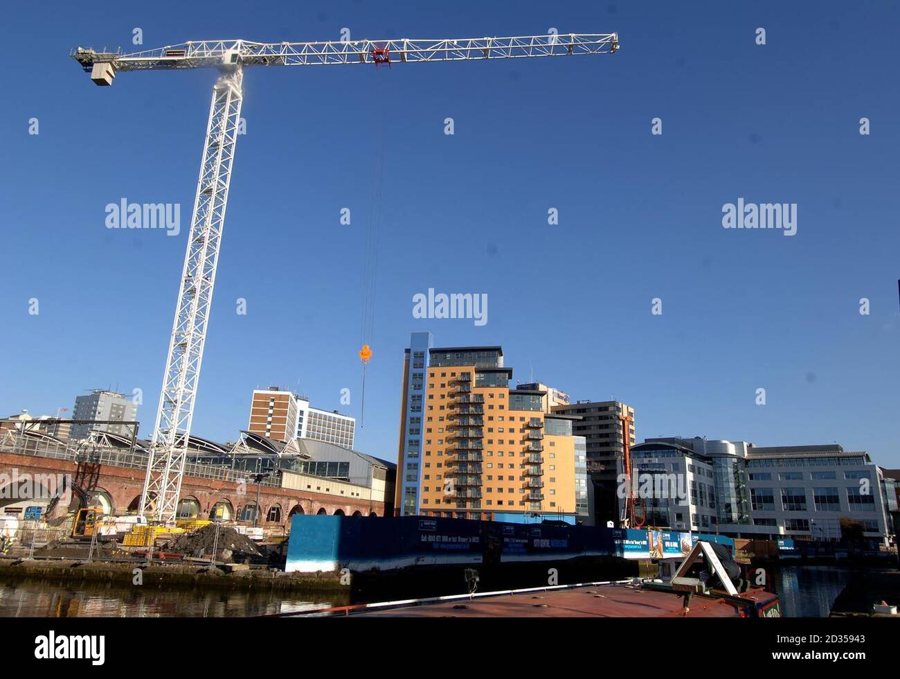 The Leeds city centre skyline is now dominated by blocks of flats/apartments and the construction of new blocks continue. Stock Photo