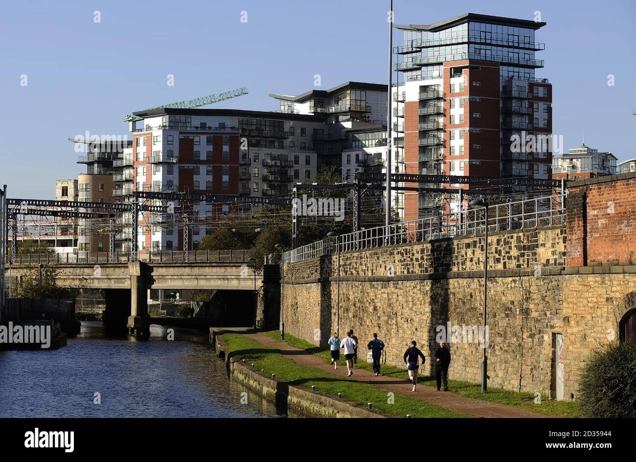 The Leeds city centre skyline is now dominated by blocks of flats/apartments and the construction of new blocks continue. Stock Photo