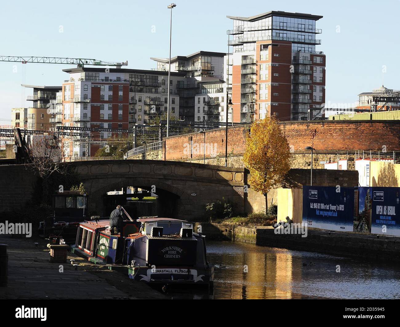 The Leeds city centre skyline is now dominated by blocks of flats/apartments and the construction of new blocks continue. Stock Photo