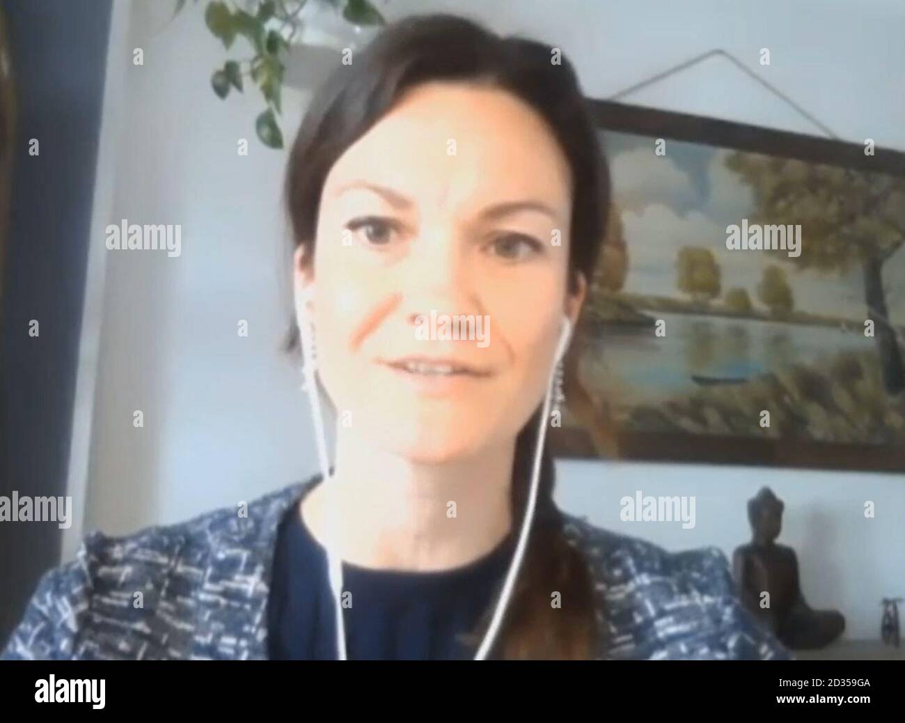 Isabell Halletz, CEO, Arbeitgeberverband Pflege (employers' association for care homes), Germany, giving evidence to the Health and Social Care Select Committee on the subject of Management of the Coronavirus Outbreak. Stock Photo