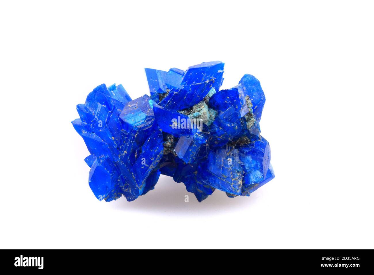 blue vitriol mineral isolated on the white background Stock Photo Alamy
