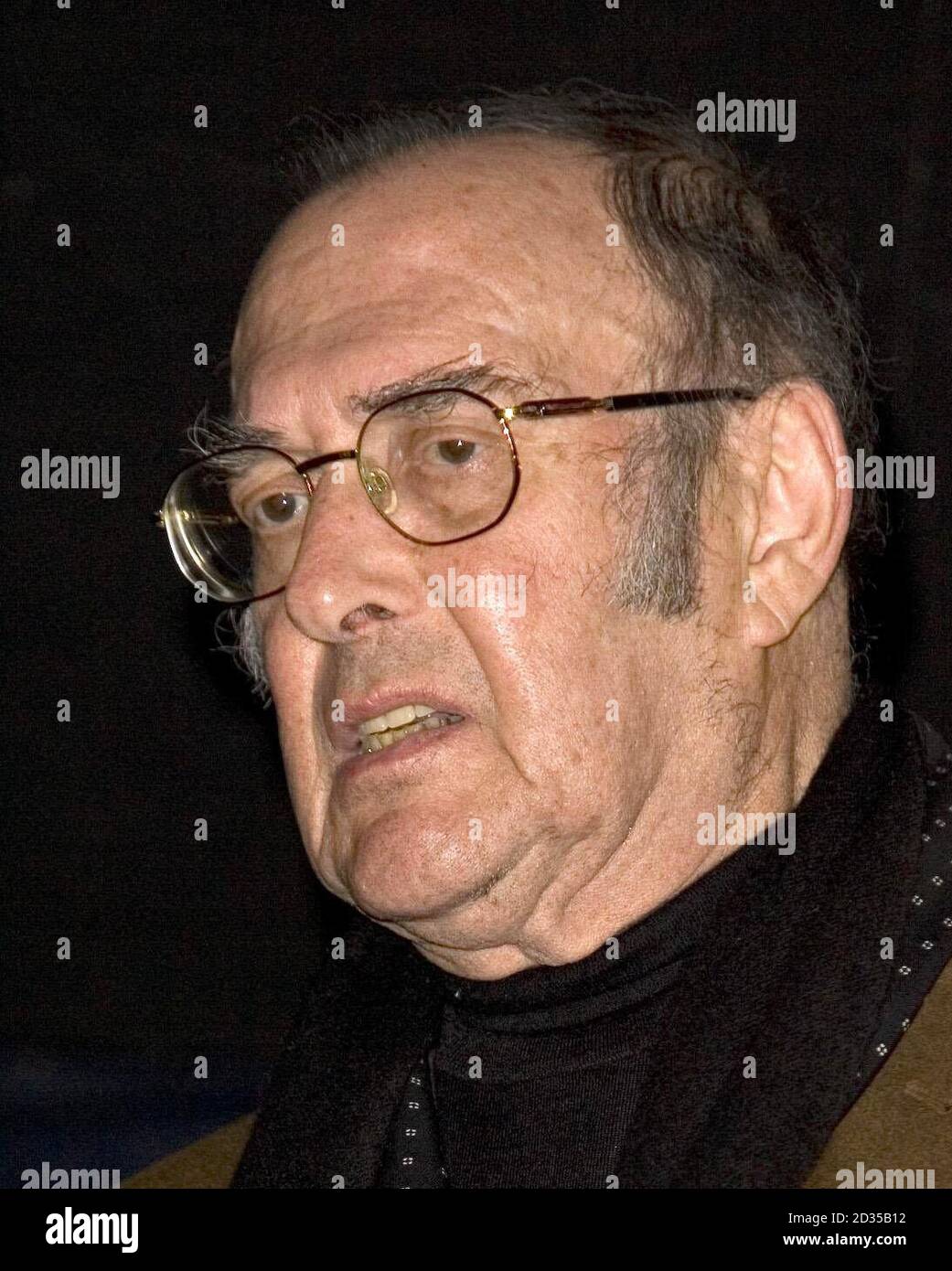 Harold Pinter speaks during the Belarus Free Theatre Company production of 'Being Harold Pinter' at the Soho Theatre in central London. Stock Photo