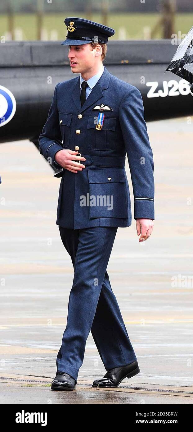 Prince William at RAF Cranwell, Lincolnshire after he received his RAF  wings from his father the Prince of Wales Stock Photo - Alamy