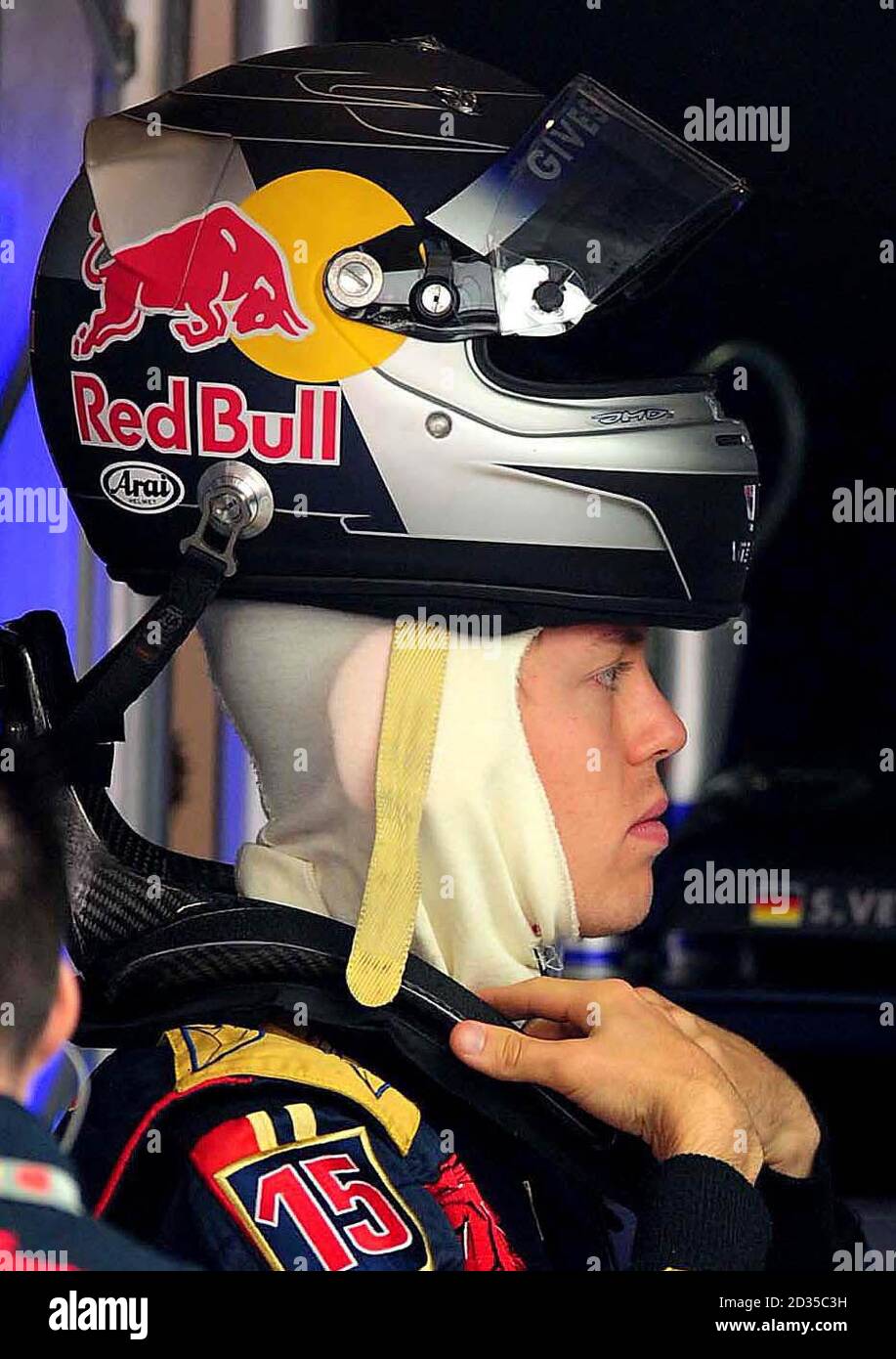 Germany's and Toro Rosso driver Sebastian Vettel at the Catalunya Circuit,  Barcelona Stock Photo - Alamy