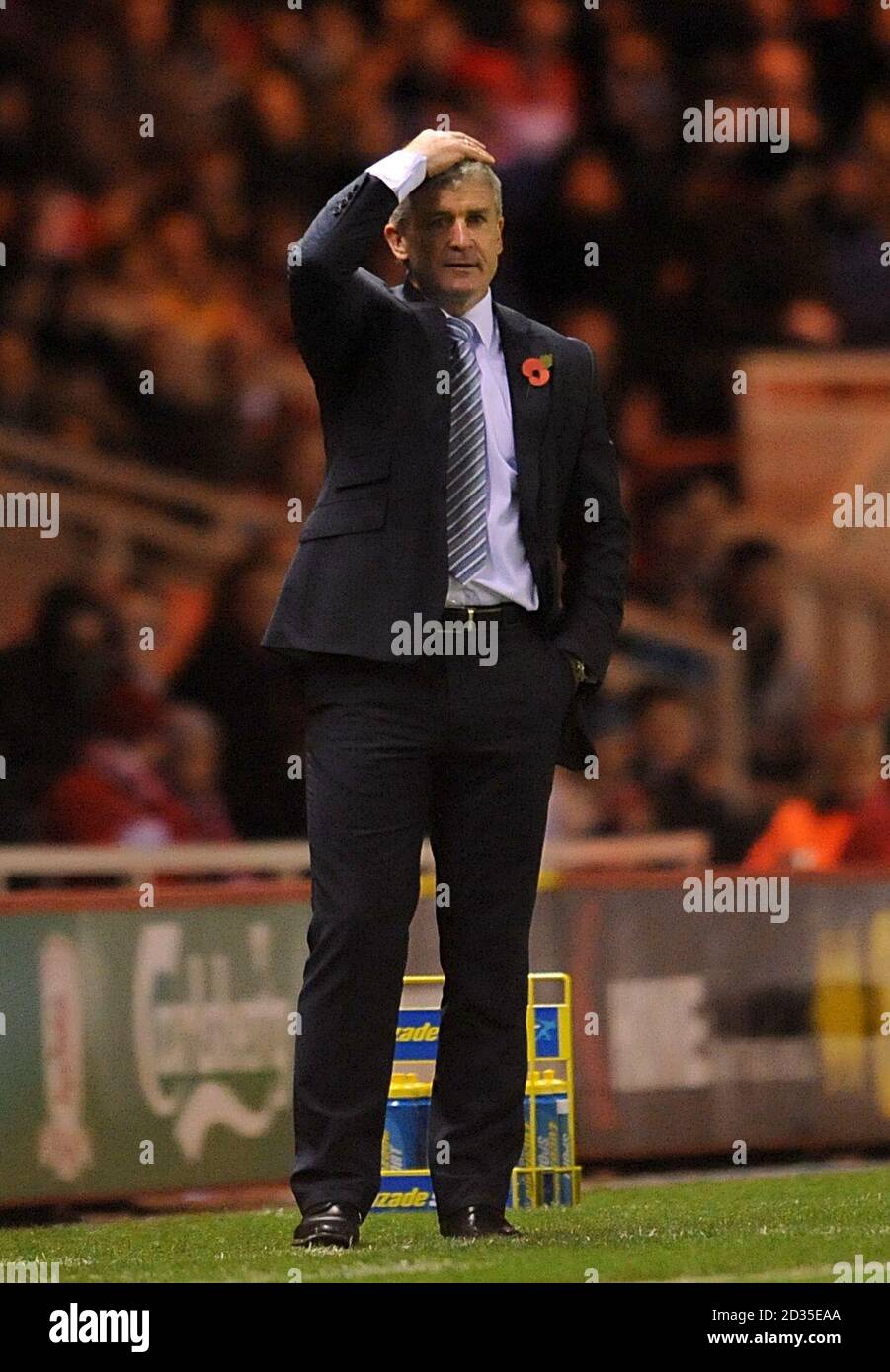 Manchester City manager Mark Hughes Stock Photo Alamy