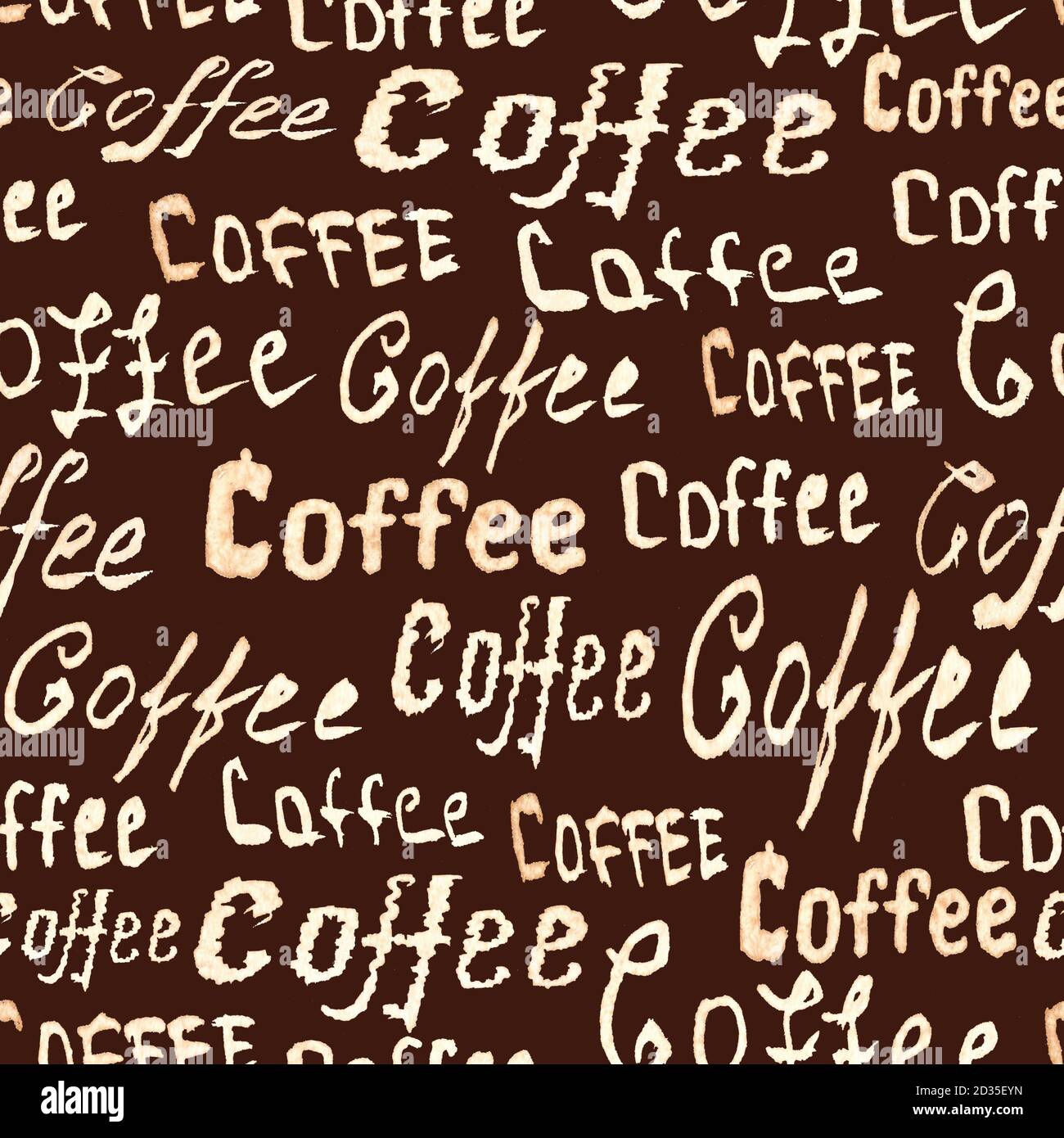 Coffee seamless pattern lettering hi-res stock photography and images ...