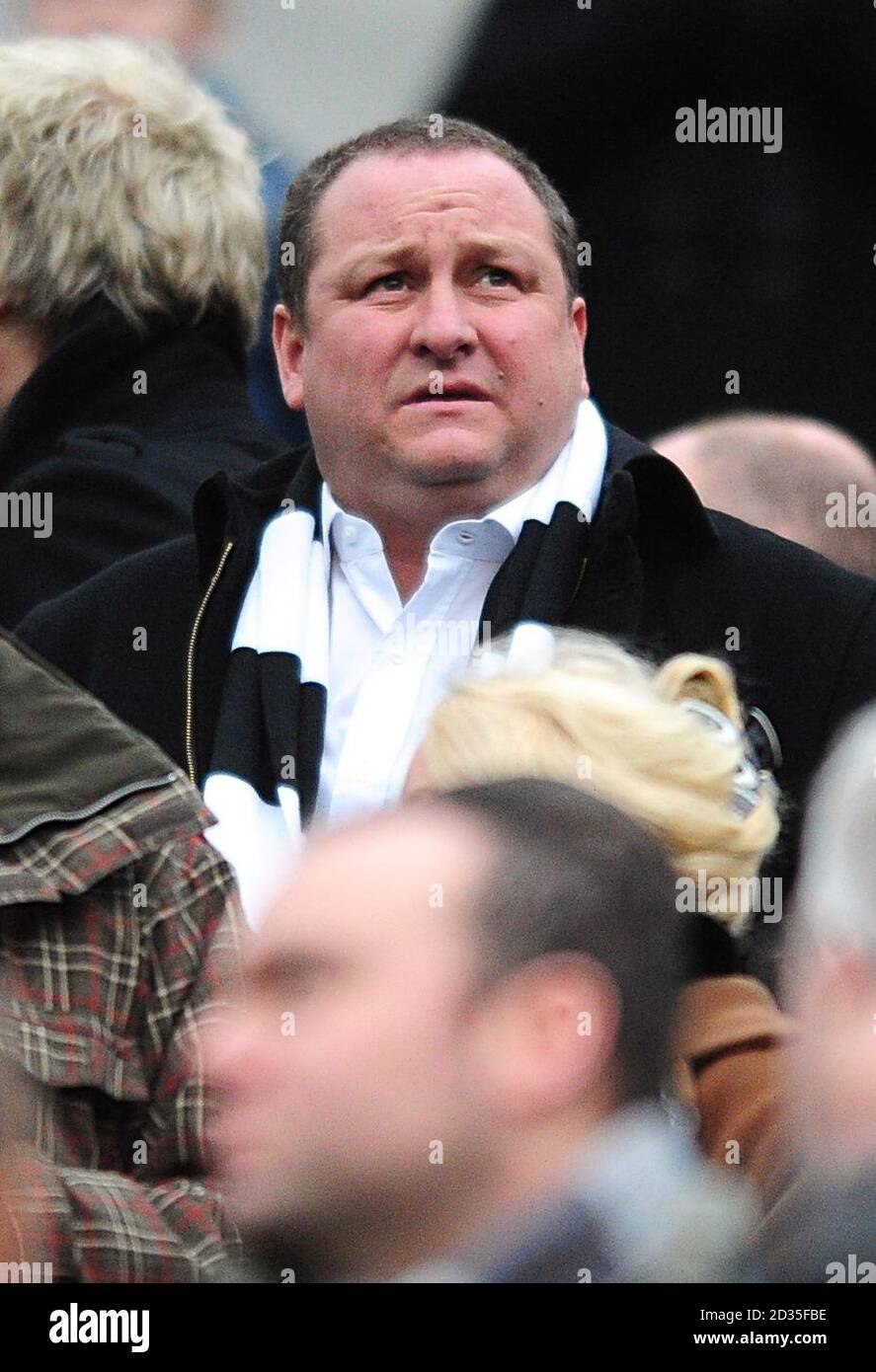 Newcastle United owner Mike Ashley in the stands Stock Photo