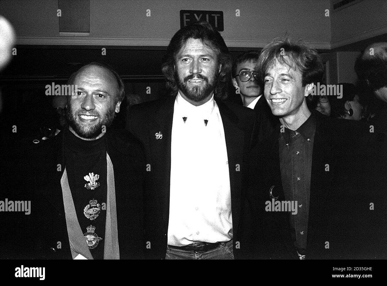 The Bee Gees: (l-r) Maurice Gibb, Barry Gibb, Robin Gibb Stock Photo