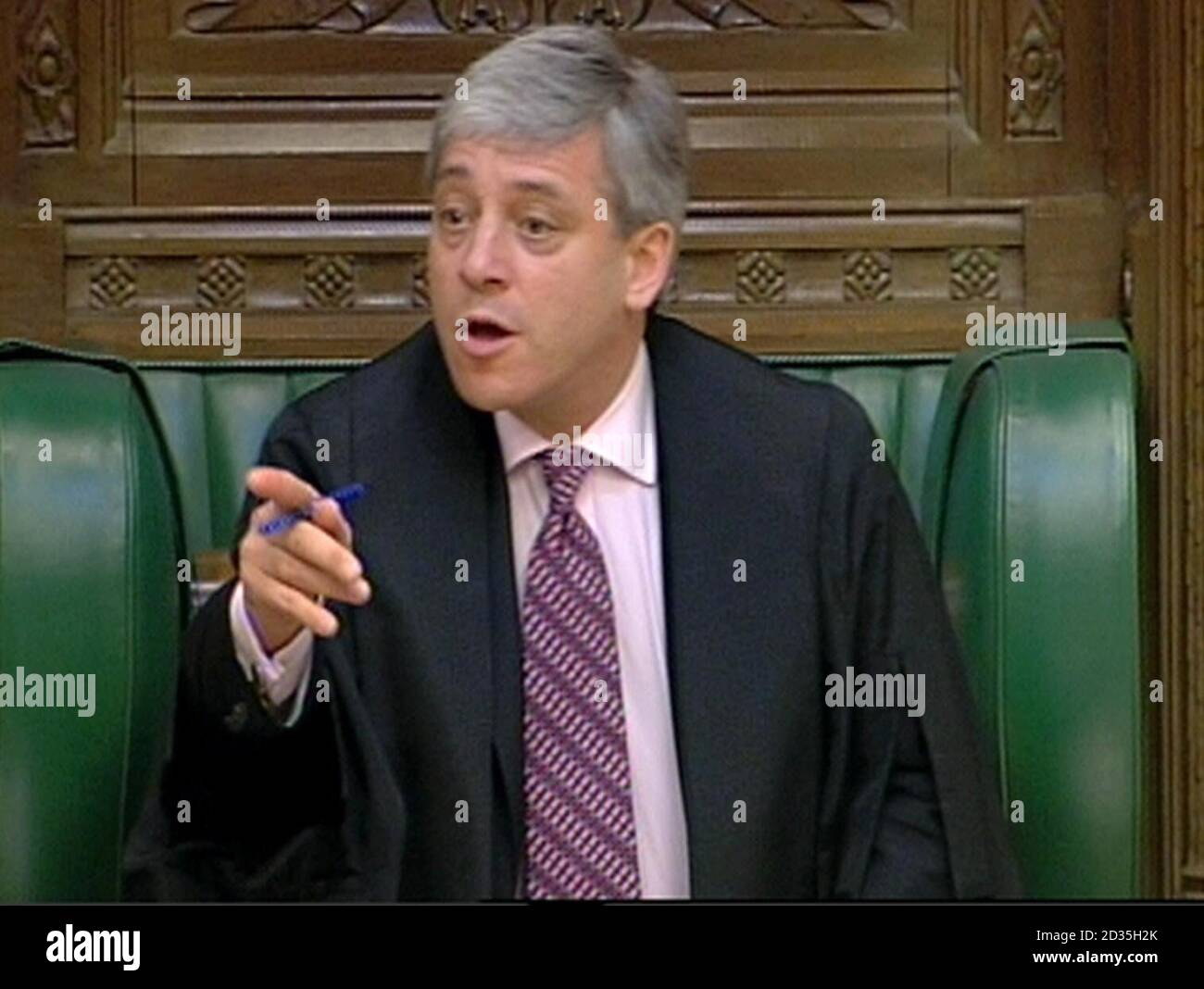 Speaker of the House of Commons, John Bercow speaks during Prime