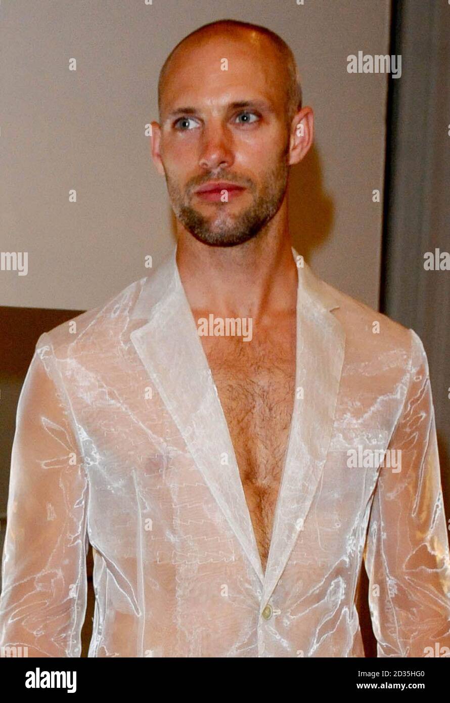 A see through suit designed by Richard James and Spencer Tunick at the Esquire Singular Suit Launch Party at Somerset House, in London. PRESS ASSOCIATION Photo. Picture date: Wednesday 29, July 2009. Photo credit should read: Ian West/ PA Wire Stock Photo