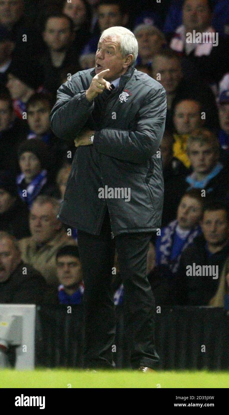 Rangers manager Walter Smith gestures on the touchline during the UEFA