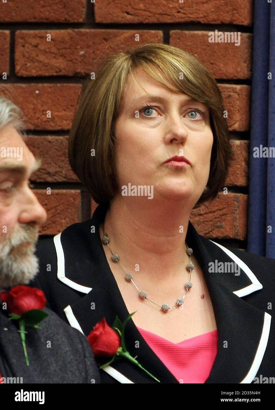 Former home secretary Jacqui Smith at her constituency count in Redditch Town Hall after she lost her seat in the 2010 General Election to Conservative Karen Lumley. Stock Photo