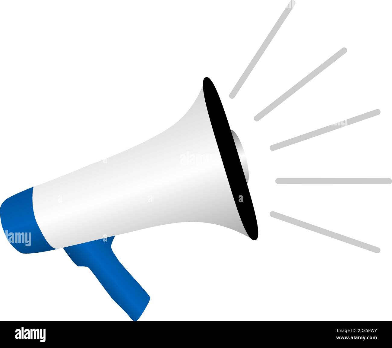 megaphone or bullhorn loudspeaker isolated on white vector illustration