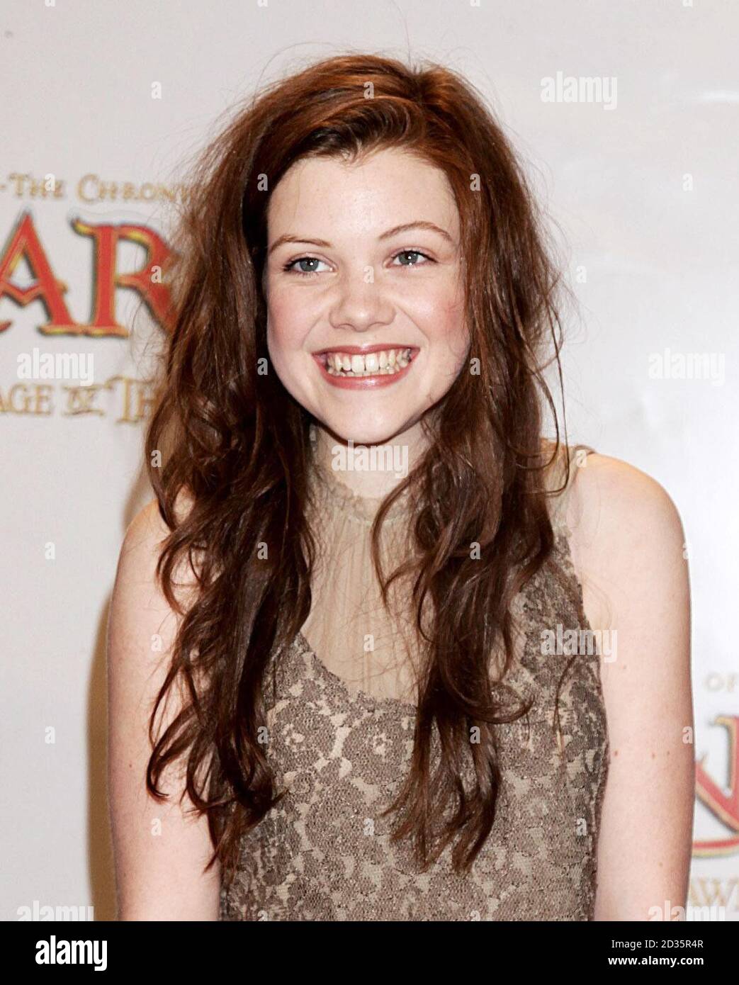 Georgie Henley arriving for the Royal Premiere of The Chronicles Of Narnia: The Voyage Of The Dawn Treader at the Odeon Leicester Square, central London. Stock Photo