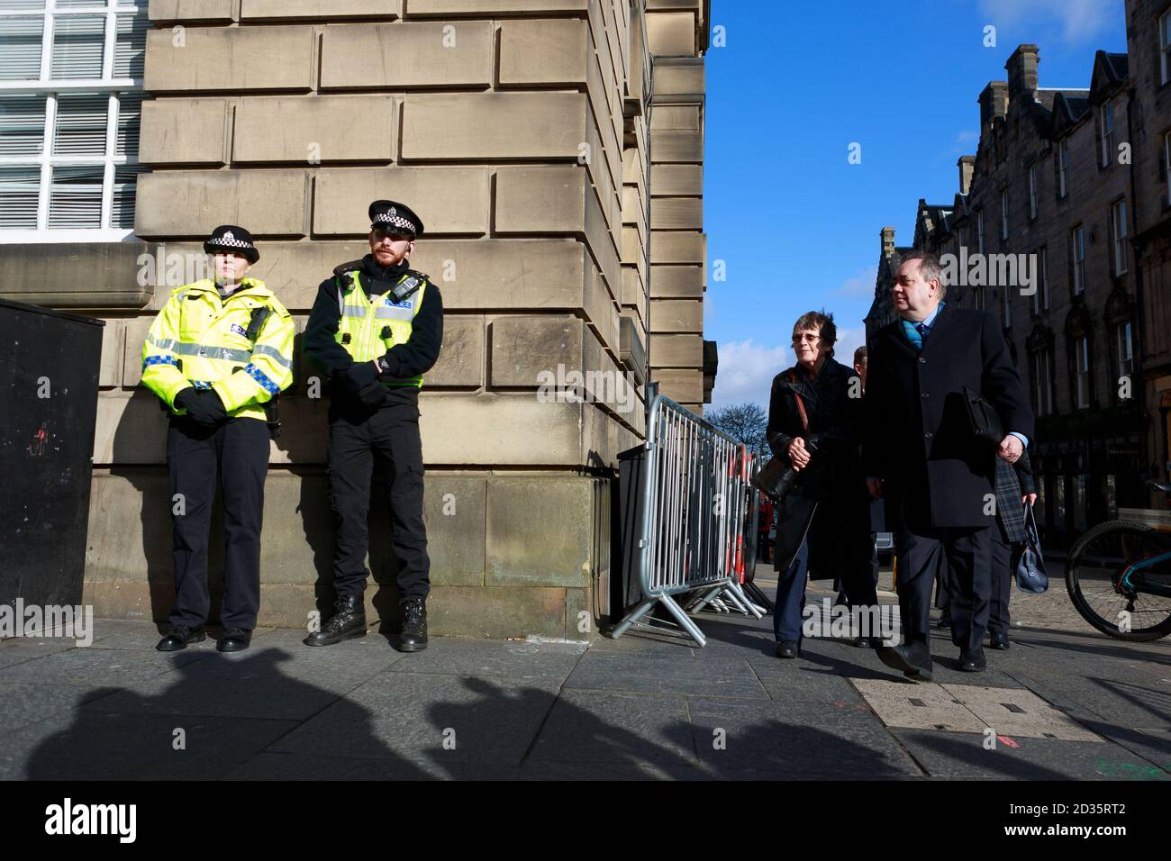 Edinburgh. Scotland. UK 17 March 2020. Alex Salmond arrives at High Court in Edinburgh on the seven day of his trial. Pako Mera Stock Photo
