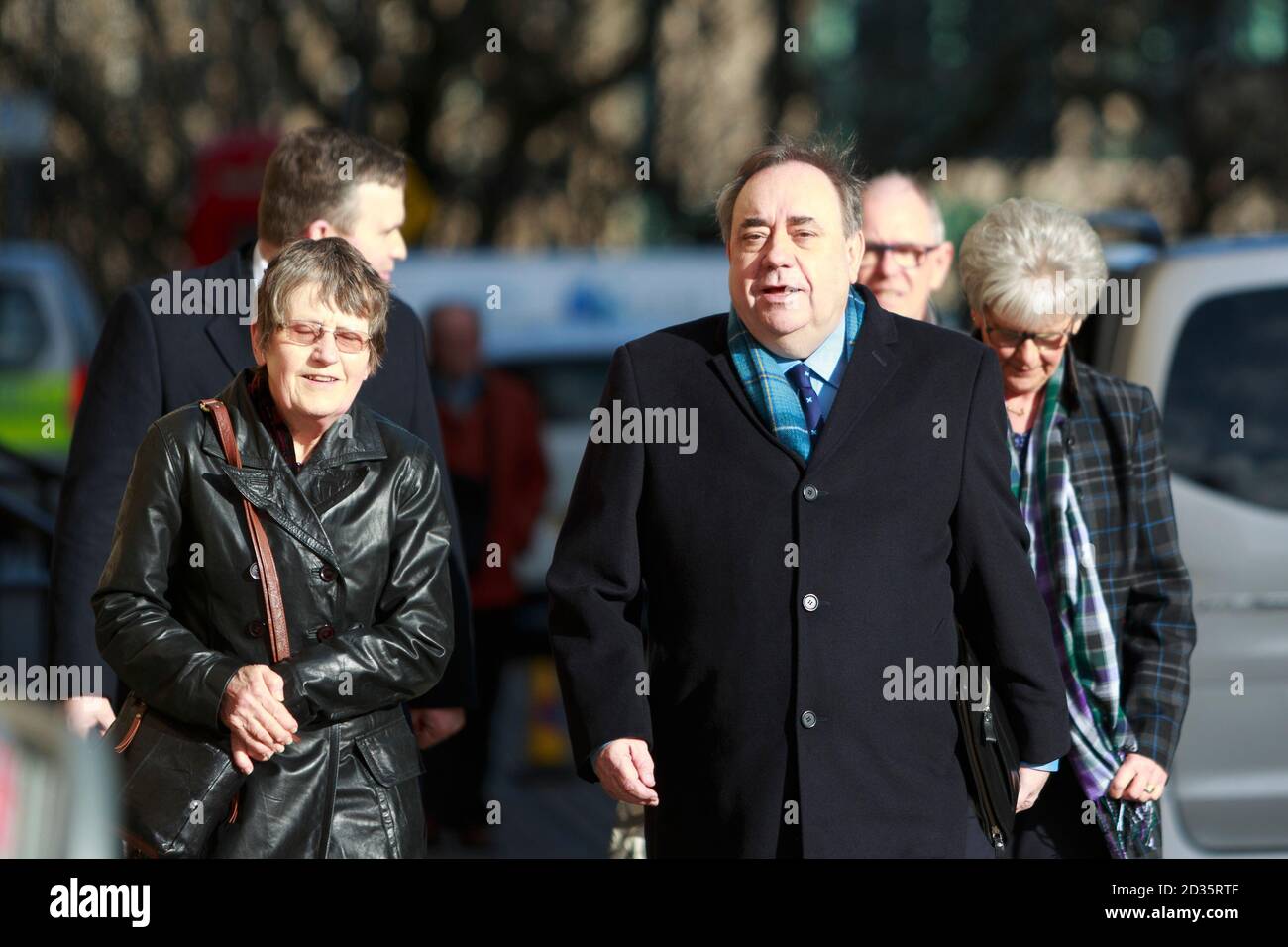 Edinburgh. Scotland. UK 17 March 2020. Alex Salmond arrives at High Court in Edinburgh on the seven day of his trial. Pako Mera Stock Photo