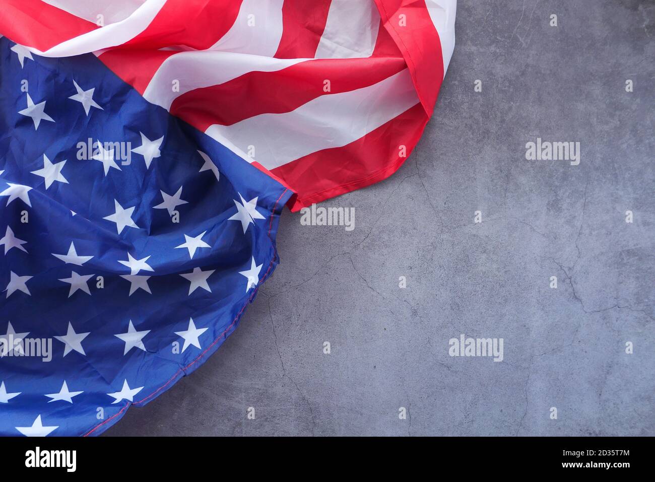 american flag on black background with copy space Stock Photo - Alamy