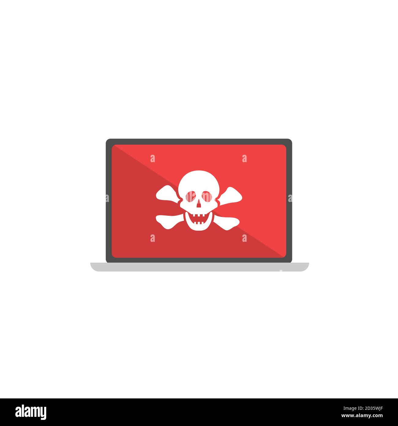 Laptop virus alert Stock Vector