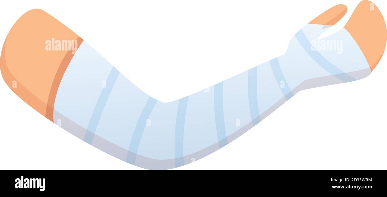 Full hand bandage icon. Cartoon of full hand bandage vector icon for