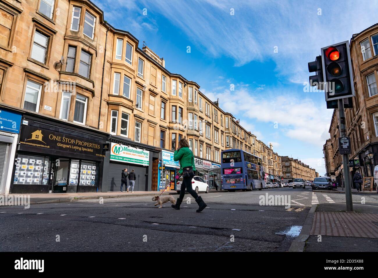 Duke Street Street View Glasgow, Scotland, Uk. 7 October 2020. Time Out Magazine Has Named  Dennistoun In The East End Of Glasgow As One Of The World's Coolest  Districts. Pictured; View Of Duke Street. Iain Masterton/Alamy