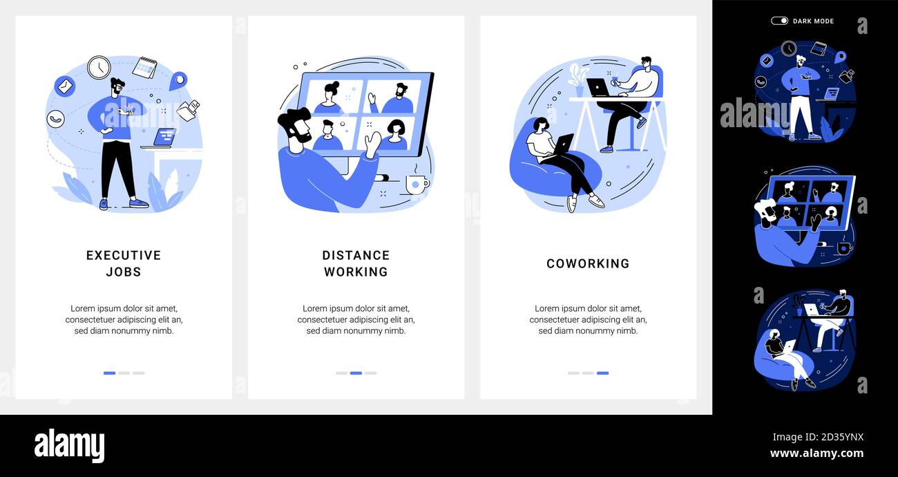 Job opportunity mobile app UI kit Stock Vector Image & Art Alamy