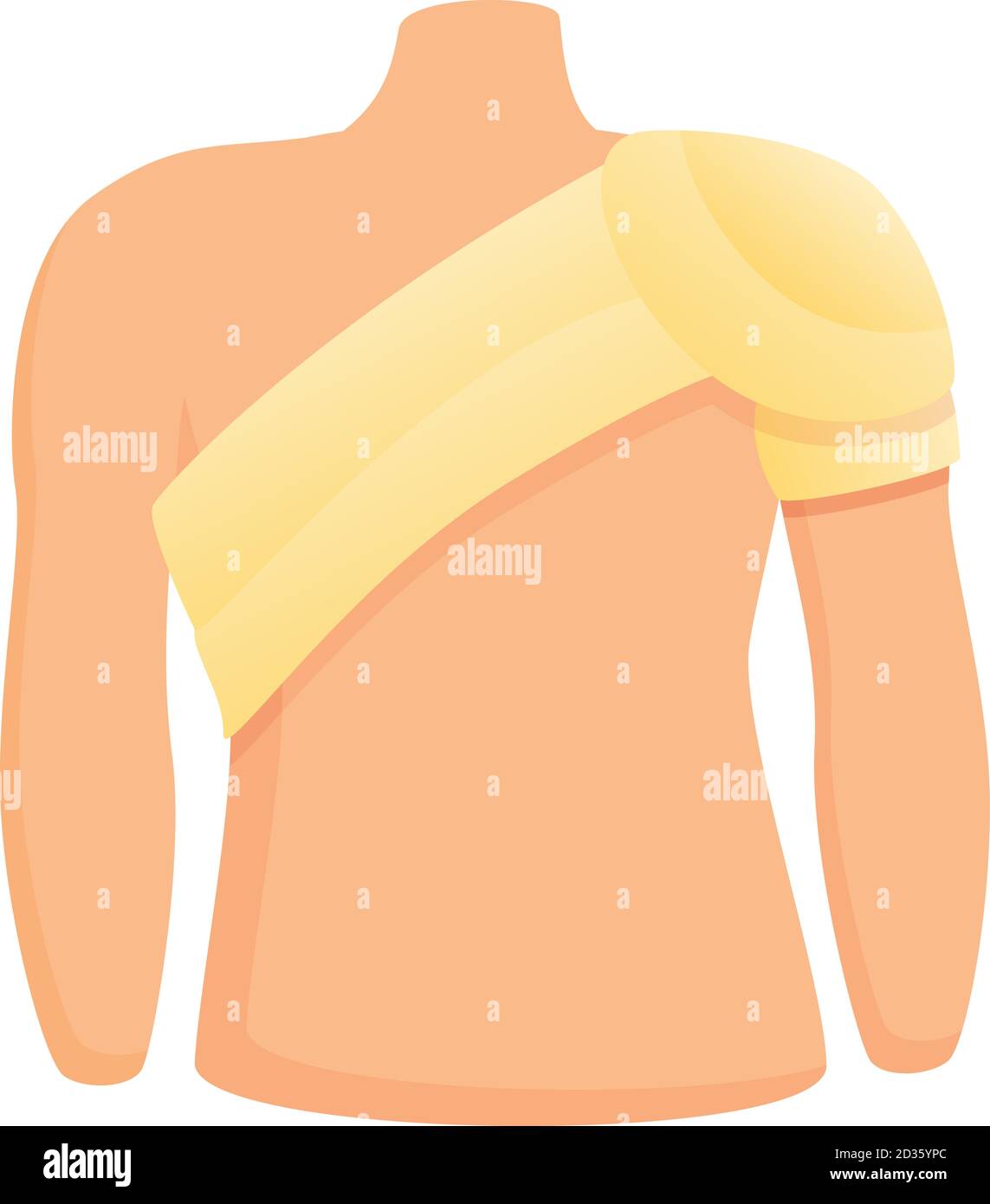 Shoulder medical bandage icon. Cartoon of shoulder medical bandage vector icon for web design isolated on white background Stock Vector