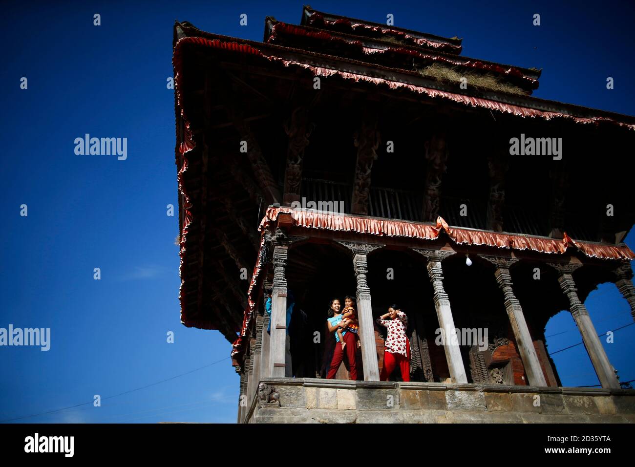 Kirtipur, Nepal. 7th Oct, 2020. People visit the Uma Maheshwor Temple in Kirtipur, Nepal on Wednesday, October 7, 2020. Credit: Skanda Gautam/ZUMA Wire/Alamy Live News Stock Photo