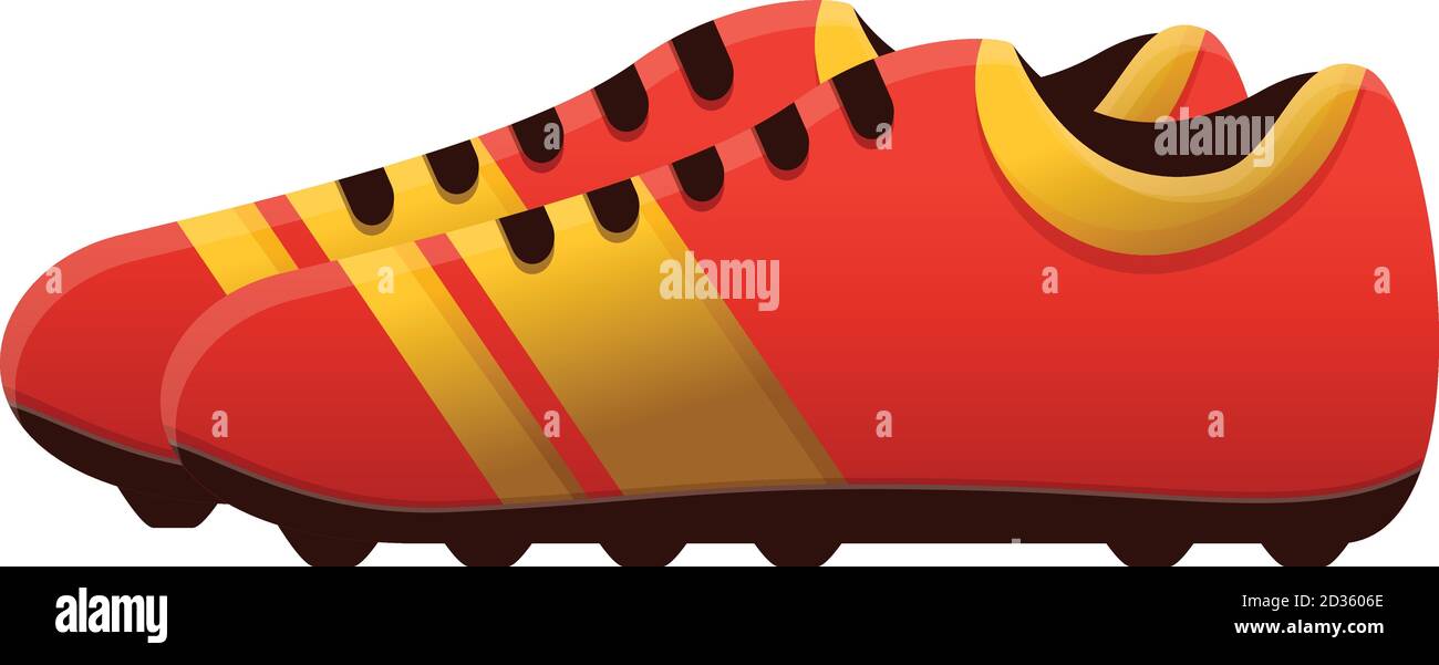Soccer shoes icon. Cartoon of soccer shoes vector icon for web design isolated on white background Stock Vector