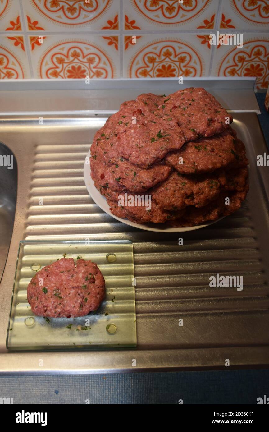 homemade burger Stock Photo