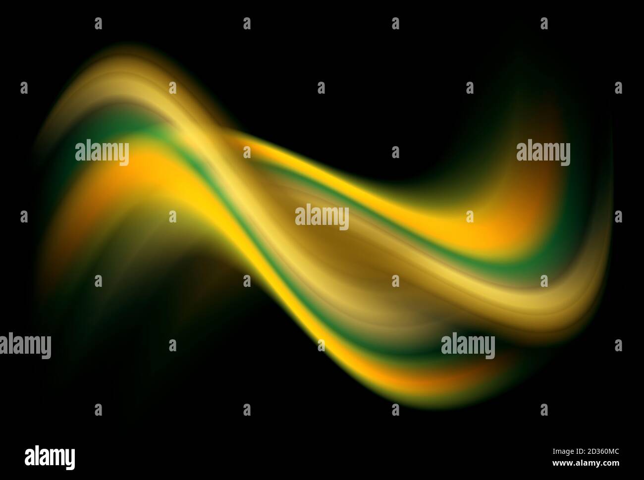 Abstract background 3D, dynamic blurry wave yellow and green technology ...
