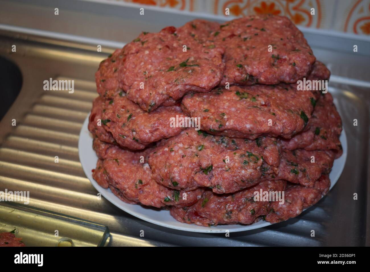 homemade burger Stock Photo