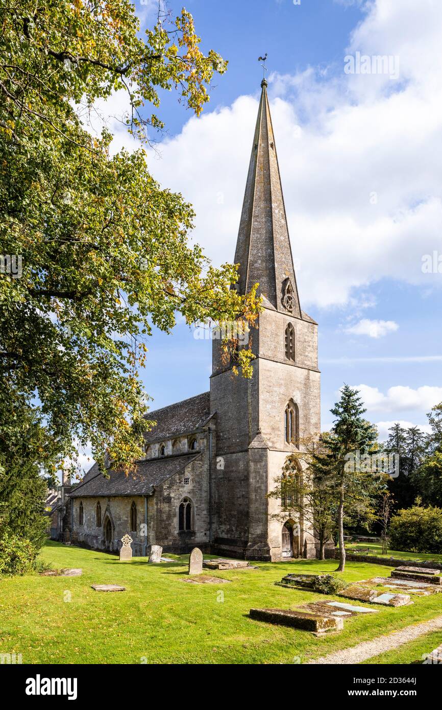 The parish church of All Saints in the Cotswold village of Bisley, Gloucestershire UK Stock Photo