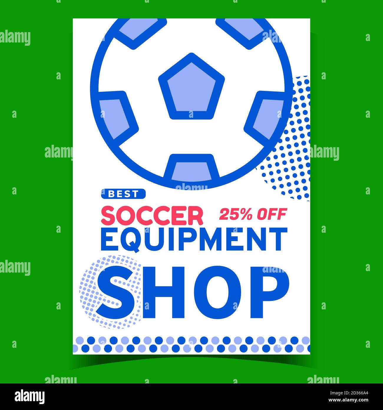 Soccer Equipment Shop Promotional Banner Vector Stock Vector Image