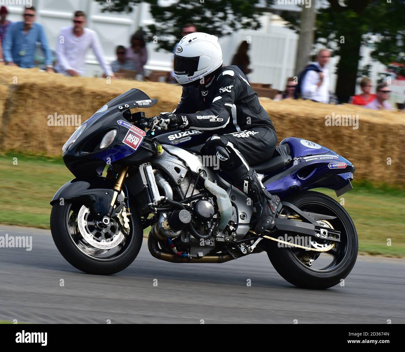 Ted Brady, Suzuki Hayabusa Turbo,Modern Racing Motorcycles, Goodwood Festival of Speed, Speed Kings, Motorsport's Record Breakers, Goodwood, July 2019 Stock Photo