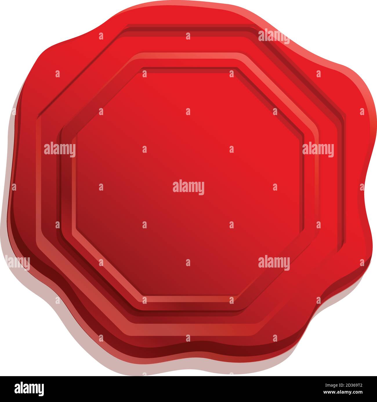Emboss wax seal icon. Cartoon of emboss wax seal vector icon for web ...