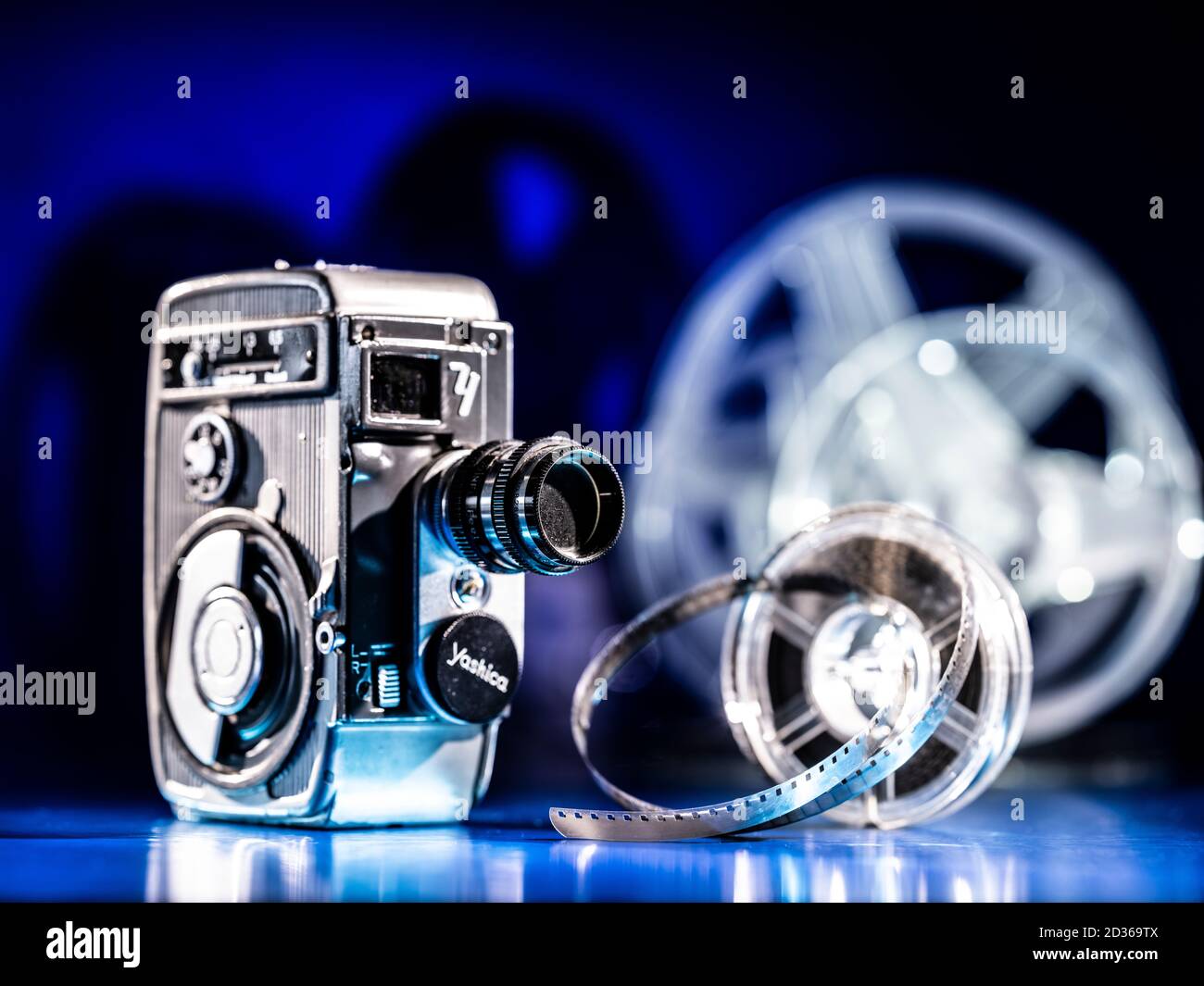 Old film cameras with the film reel hi-res stock photography and